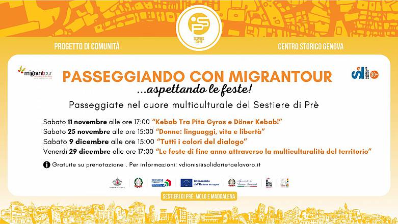 Passeggiata migrantour “le feste di fine anno attraverso la multiculturalità del territorio con degustazione